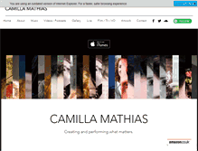 Tablet Screenshot of camillamathias.com